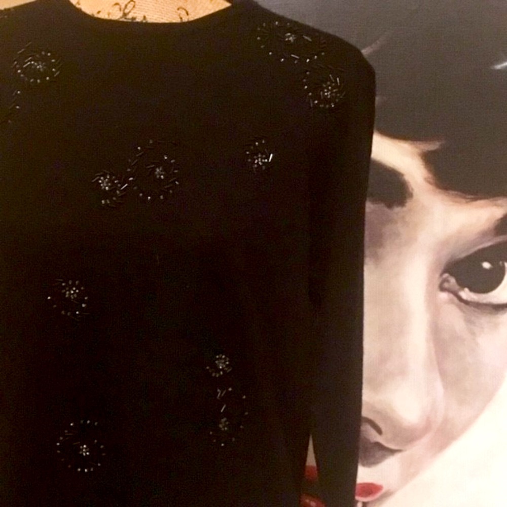 Pendleton Crew Neck Wool Blend Evening Sweater - image 1